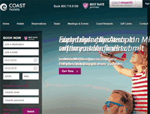 Tablet Screenshot of coasthotels.com